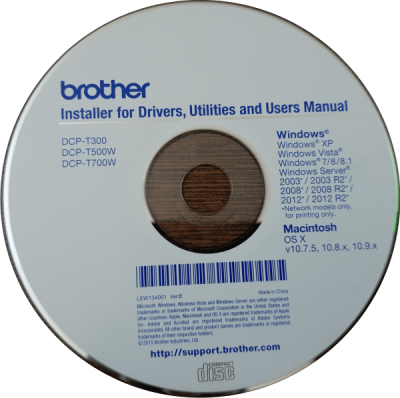 brother network printer driver for mac without cd drive
